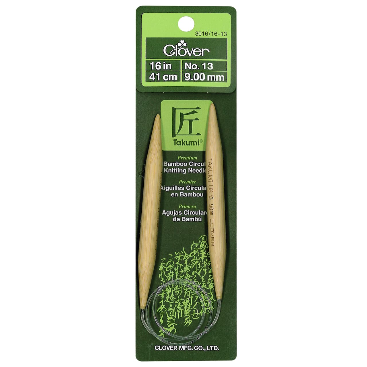 Clover Takumi® 16" Bamboo Circular Knitting Needles